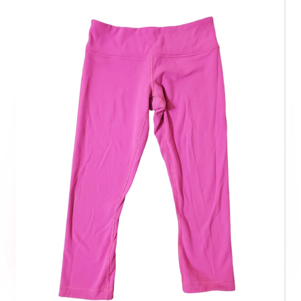 Lululemon Women's Purple Pink Reversible‎ Low Rise Wunder Under Crop Leggings 6